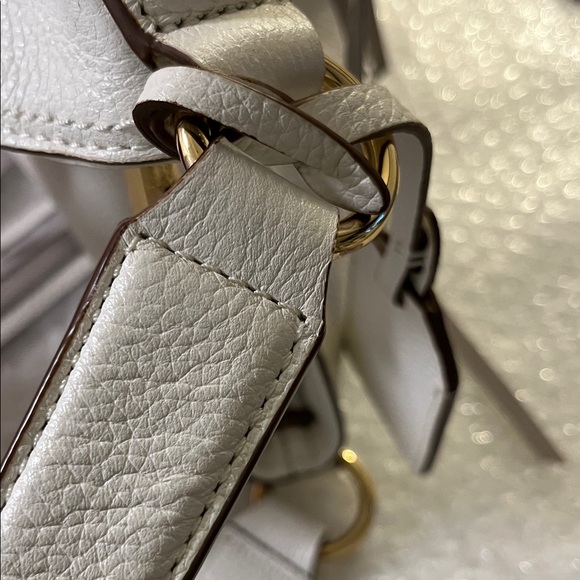 Ralph Lauren Rare Ivory Leather Fringe Hobo Bag NWOT - Picture 10 of 14